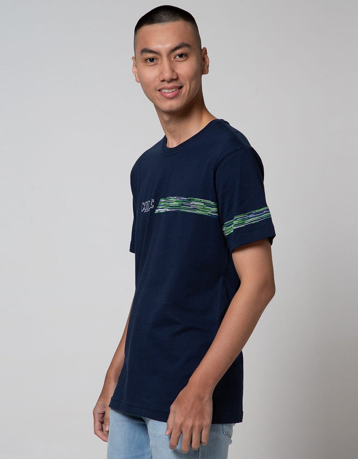 Cole Short Sleeve T-Shirt Print Stripe Chest & Sleeve