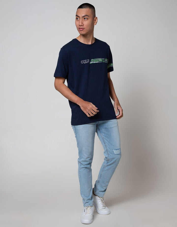 Cole Short Sleeve T-Shirt Print Stripe Chest & Sleeve