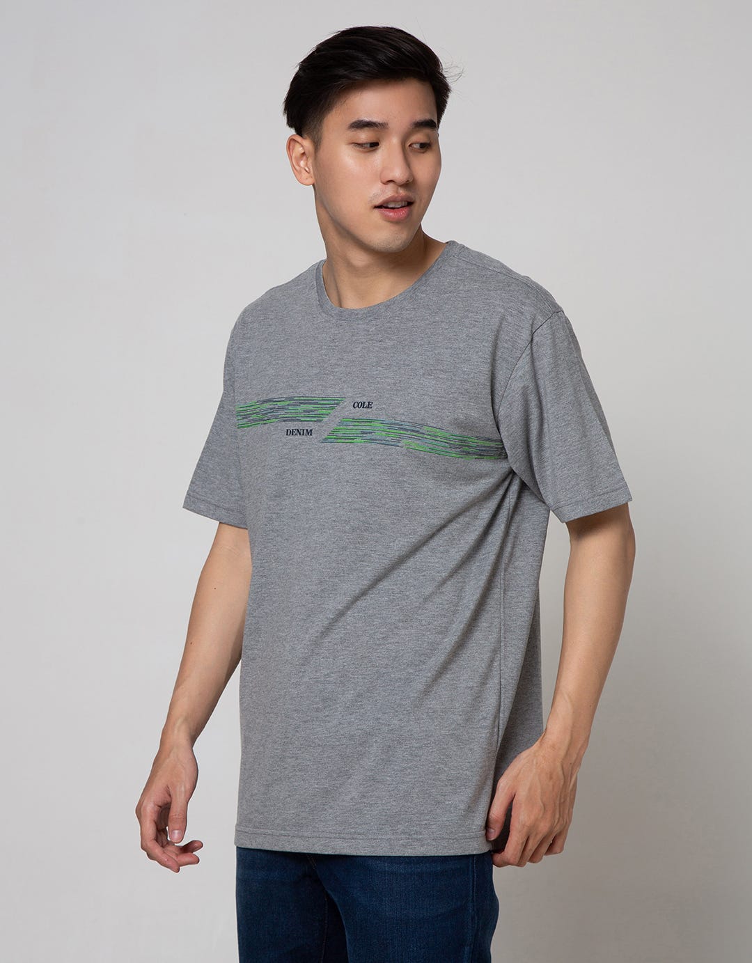 Cole Short Sleeve T-Shirt Print Stripe Right Left