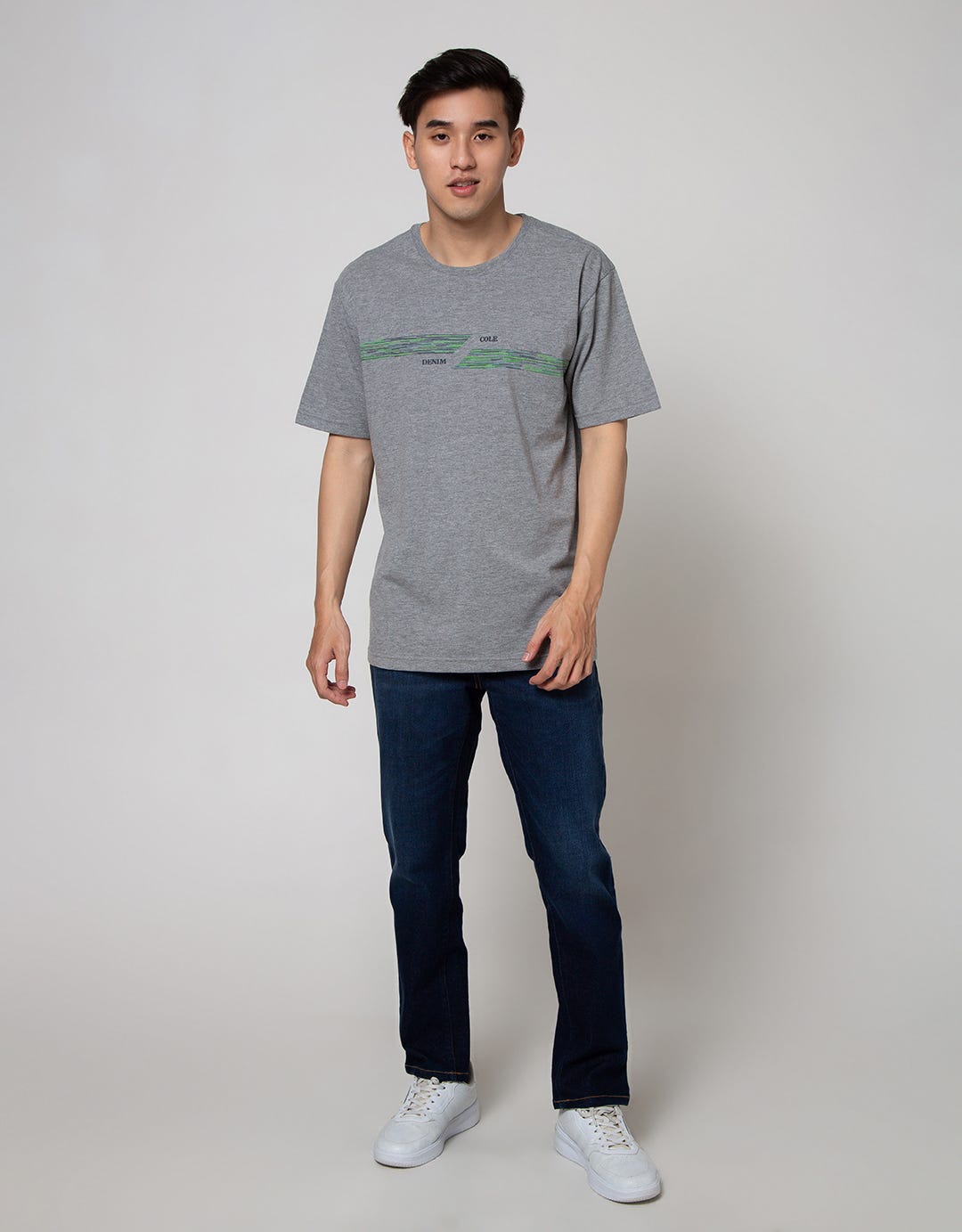 Cole Short Sleeve T-Shirt Print Stripe Right Left