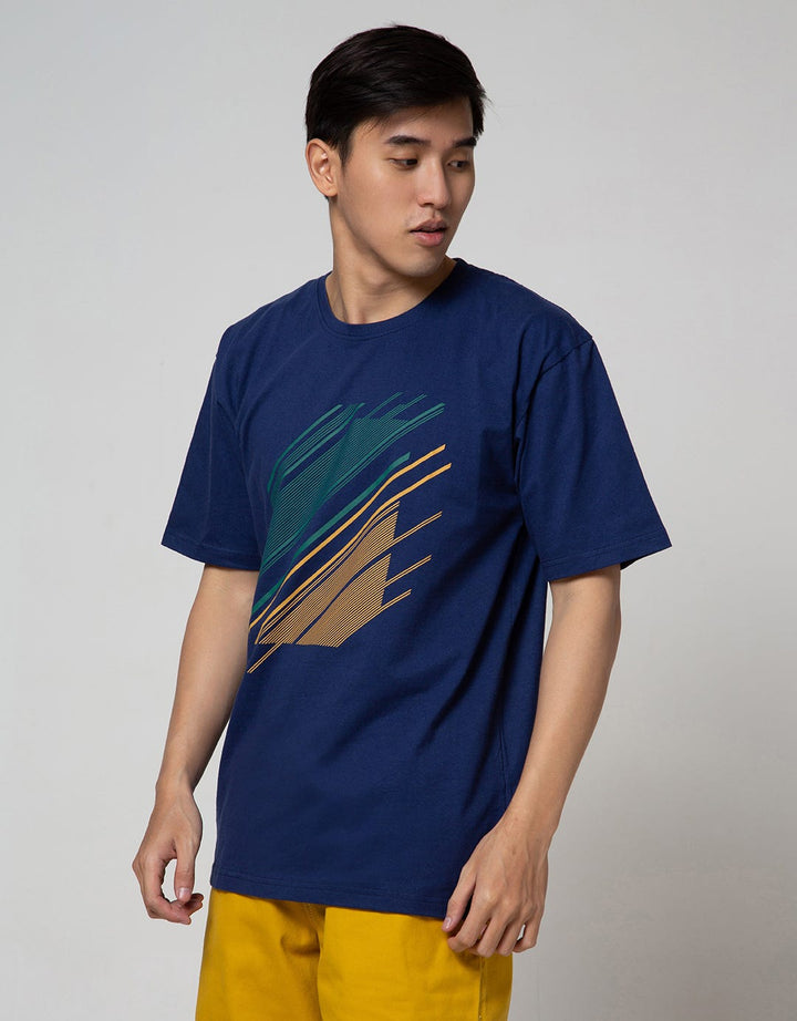 Cole Short Sleeve T-Shirt Print Stripe Diagonal 2 Col