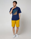 Cole Short Sleeve T-Shirt Print Stripe Diagonal 2 Col
