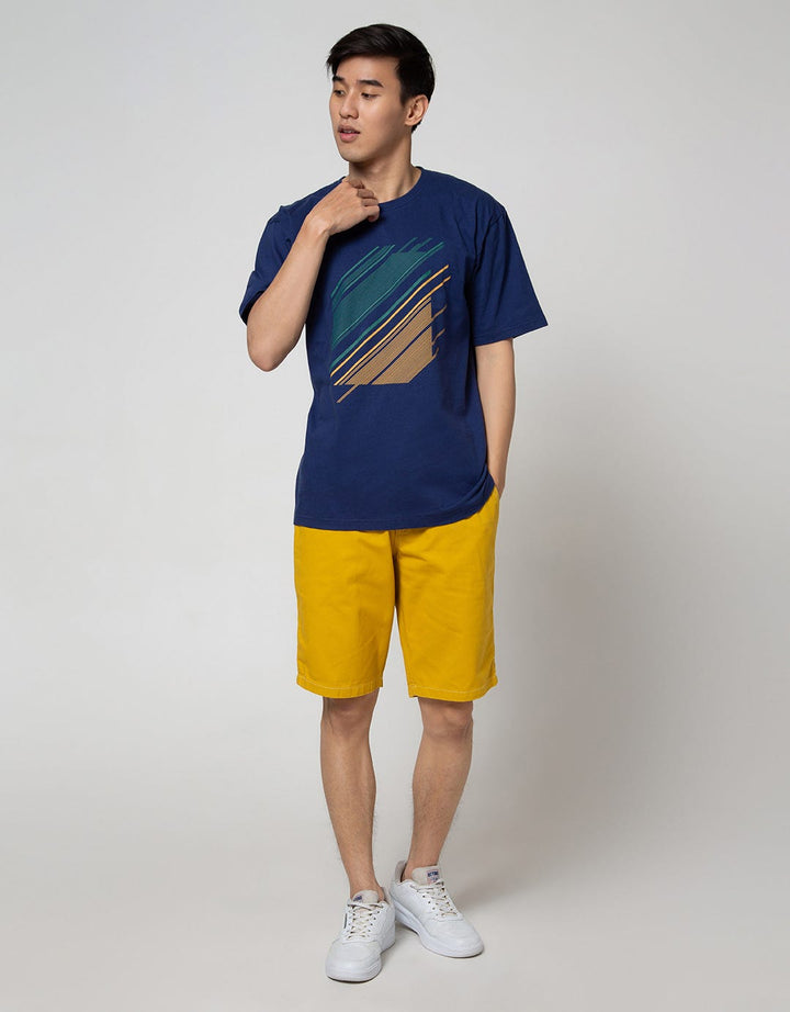 Cole Short Sleeve T-Shirt Print Stripe Diagonal 2 Col