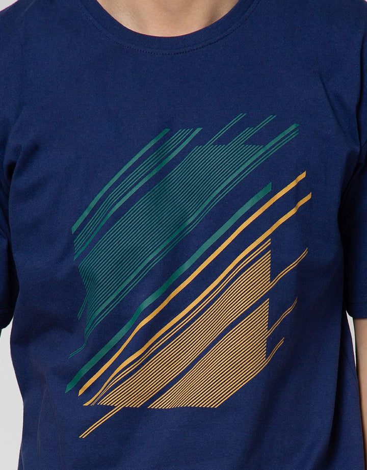 Cole Short Sleeve T-Shirt Print Stripe Diagonal 2 Col