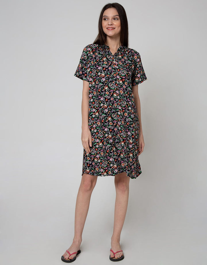 St. Yves Short Sleeve Midi Dress Cute Mone