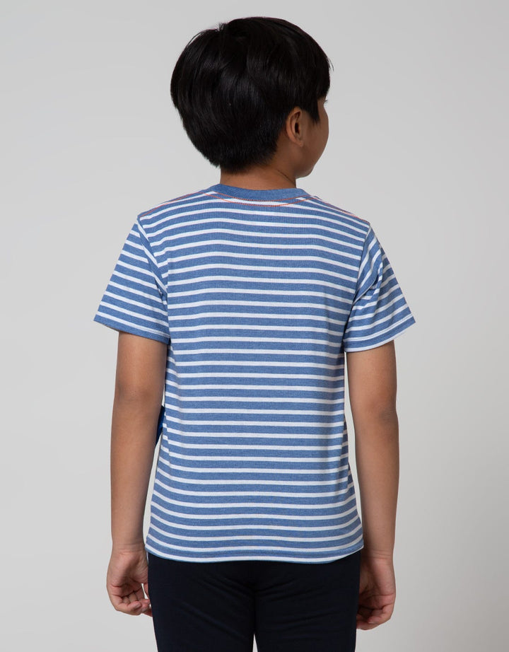 Little M Short Sleeve T-Shirt Stripe Shark