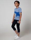 Little M Short Sleeve T-Shirt Stripe Shark