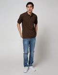 Cole Short Sleeve Polo Shirt Solid Siro