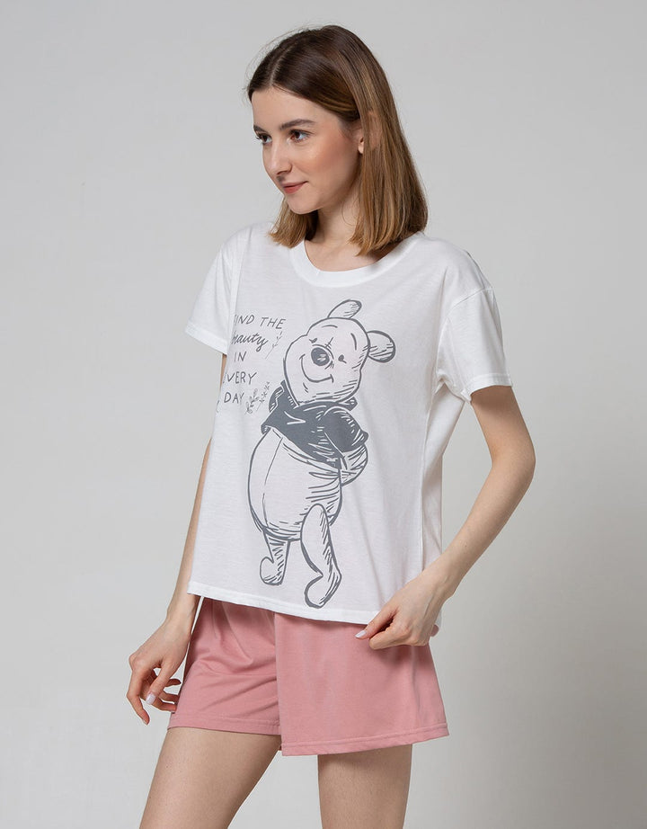 Disney Pooh Short Sleeve Pyjama Shorts