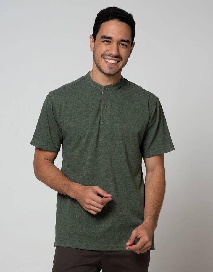 Cole Short Sleeve Polo Shirt Henley Pique