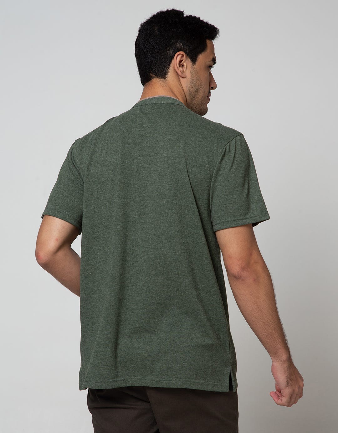 Cole Short Sleeve Polo Shirt Henley Pique