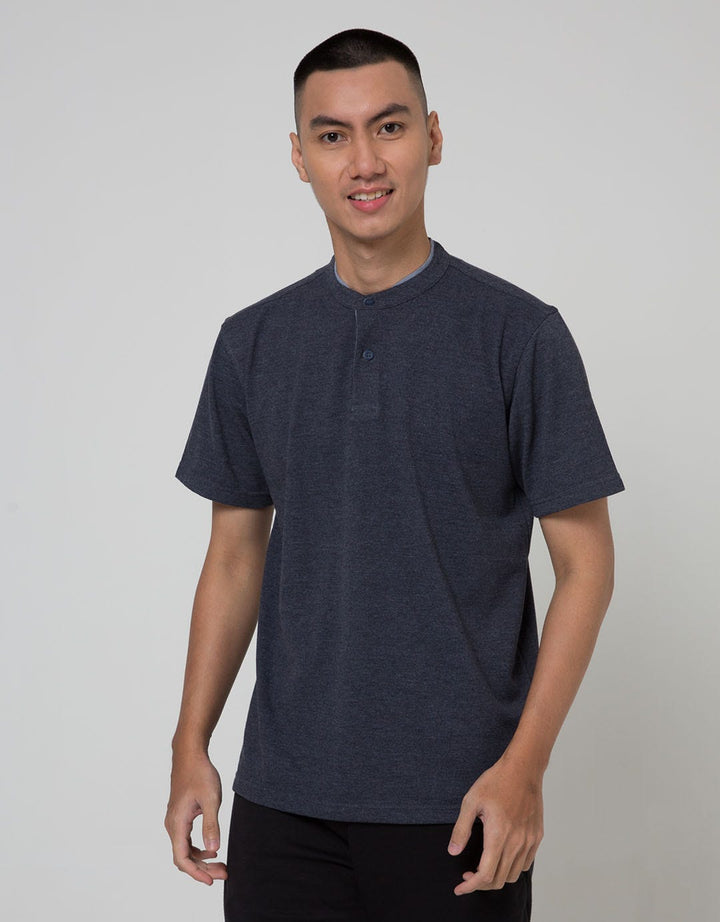 Cole Short Sleeve Polo Shirt Henley Pique