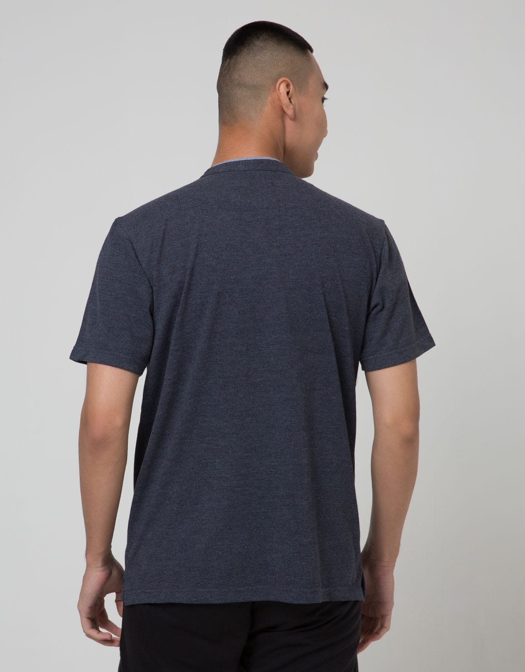 Cole Short Sleeve Polo Shirt Henley Pique