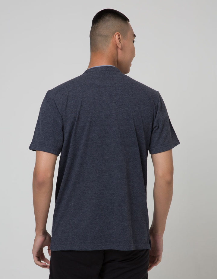 Cole Short Sleeve Polo Shirt Henley Pique