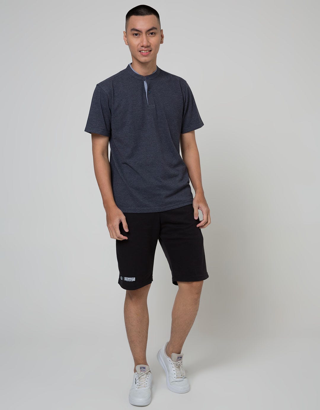 Cole Short Sleeve Polo Shirt Henley Pique