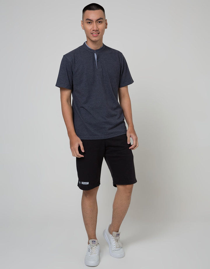 Cole Short Sleeve Polo Shirt Henley Pique