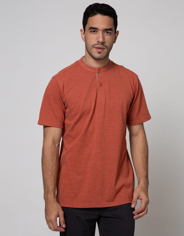 Cole Short Sleeve Polo Shirt Henley Pique