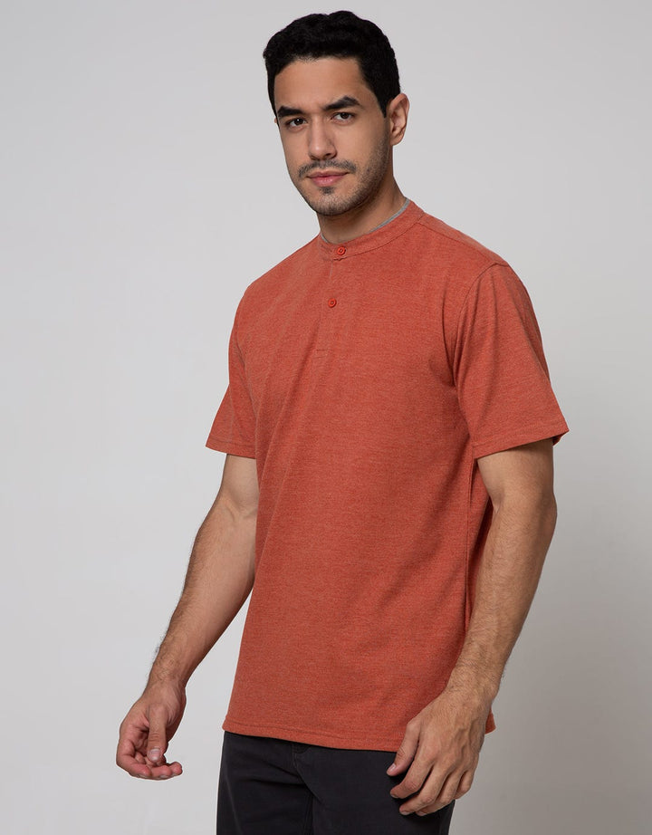 Cole Short Sleeve Polo Shirt Henley Pique