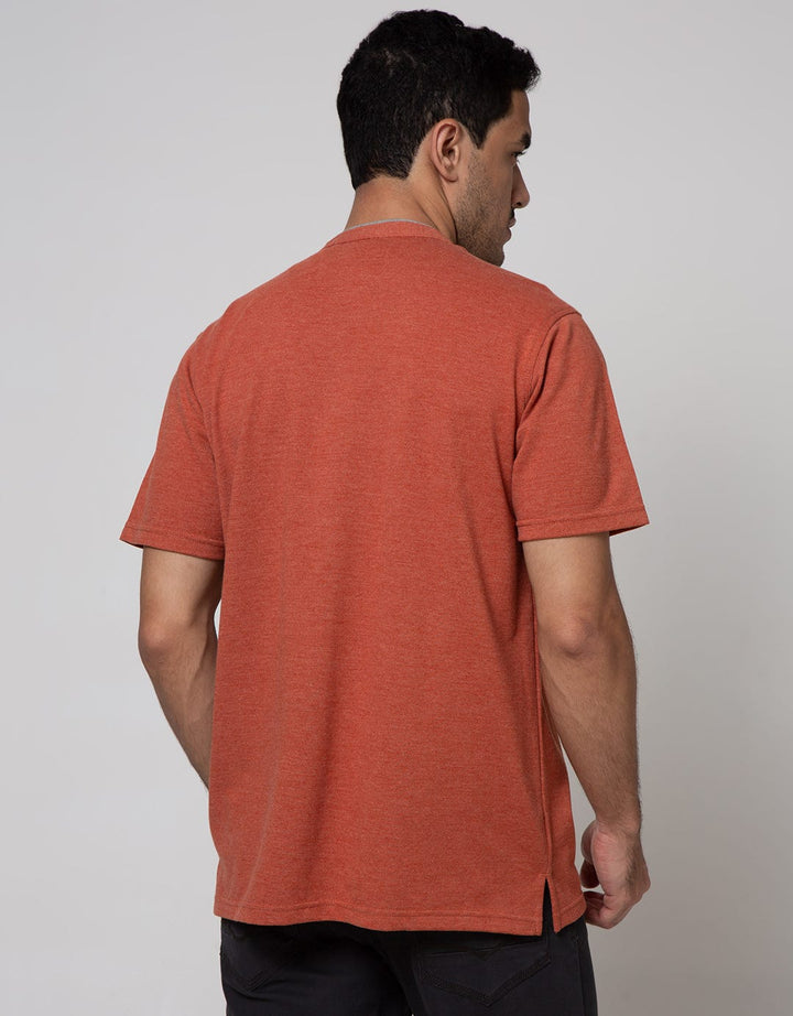 Cole Short Sleeve Polo Shirt Henley Pique