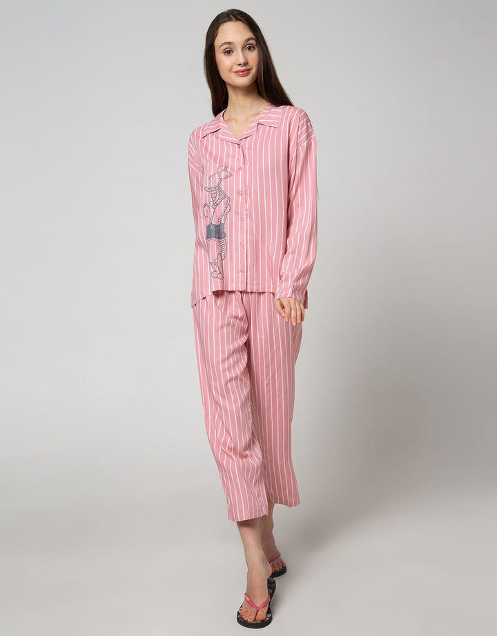 Disney Pooh Stripe Long Sleeve Pajama Pants