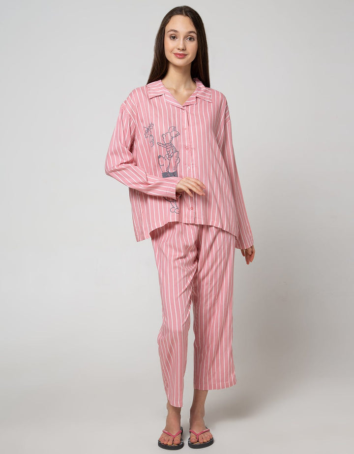 Disney Pooh Stripe Long Sleeve Pajama Pants