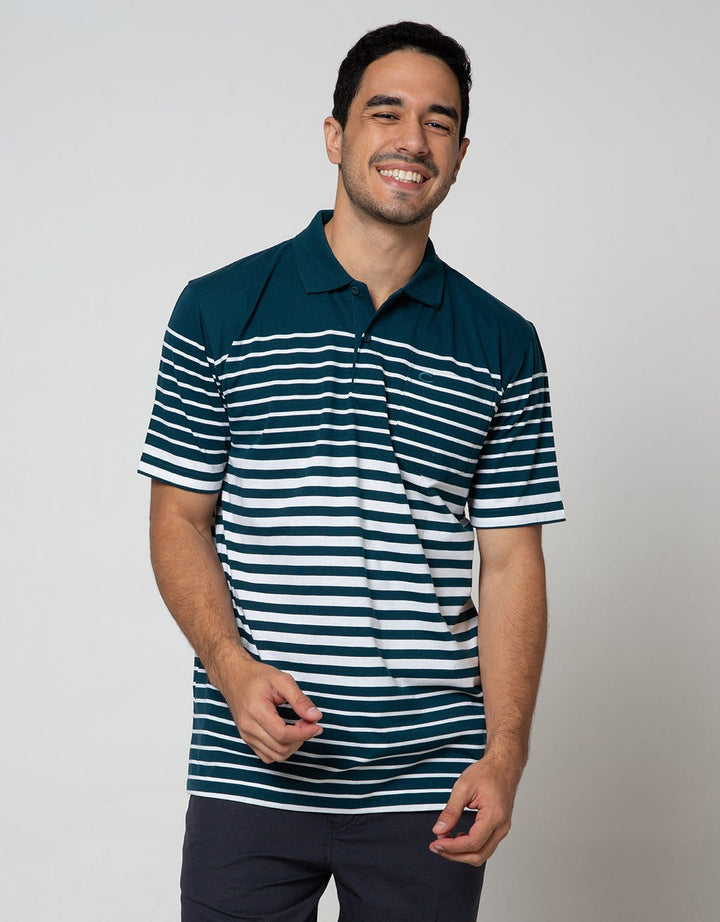 Cole Short Sleeve Polo Shirt Eng Stripe