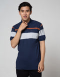 Cole Short Sleeve Polo Shirt Stripe Eng Chest