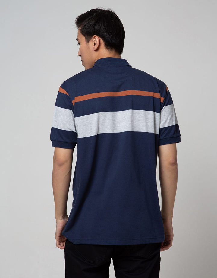 Cole Short Sleeve Polo Shirt Stripe Eng Chest