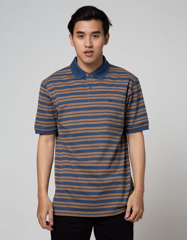 Cole Short Sleeve Polo Shirt Stripe Engineering
