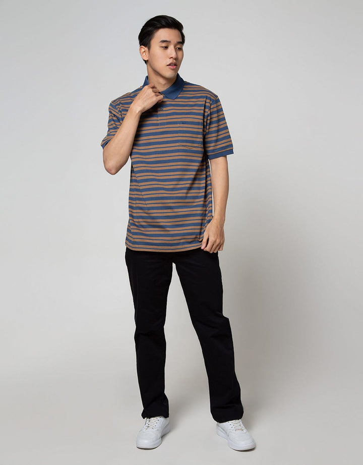 Cole Short Sleeve Polo Shirt Stripe Engineering