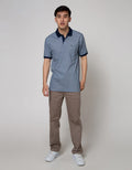 Cole Short Sleeve Polo Shirt Geo