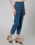 Connexion Denim Long Pants Relax Fit Elastic Waist