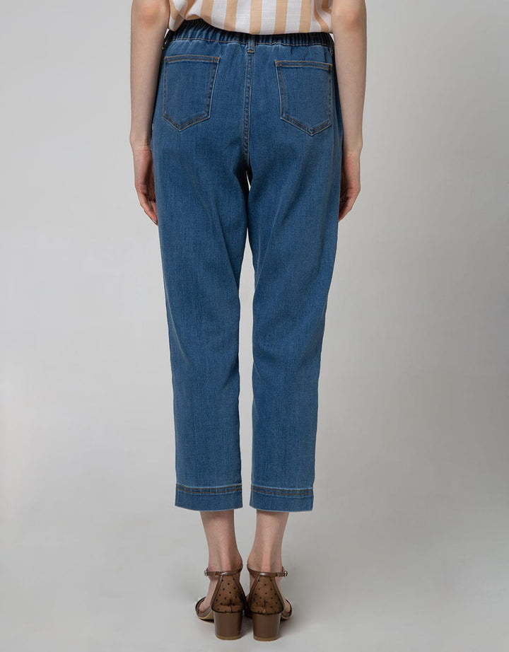 Connexion Denim Long Pants Relax Fit Elastic Waist