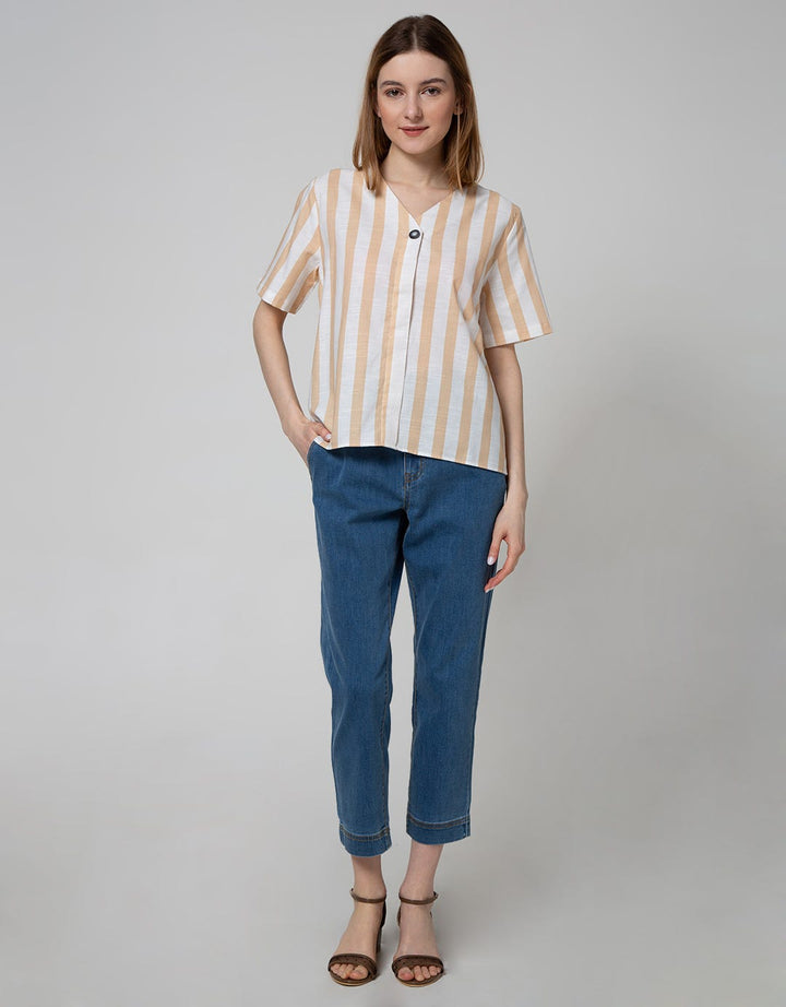 Connexion Denim Long Pants Relax Fit Elastic Waist