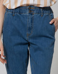 Connexion Denim Long Pants Relax Fit Elastic Waist