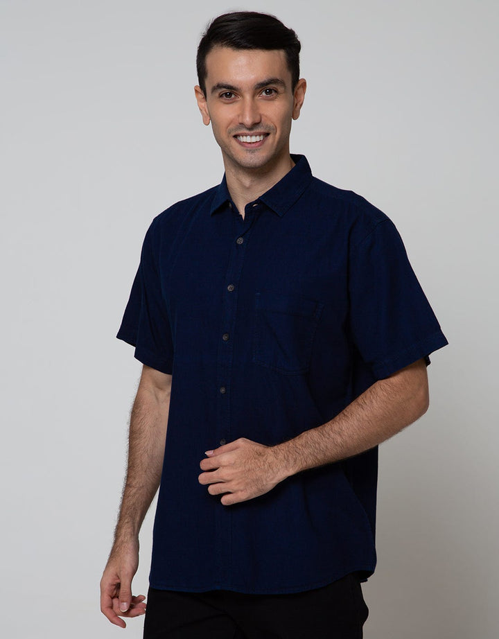 Cole Short Sleeve Shirt Reguler Denim Indigo