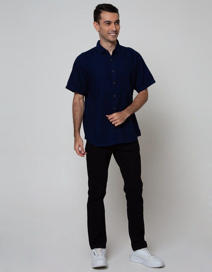Cole Short Sleeve Shirt Reguler Denim Indigo