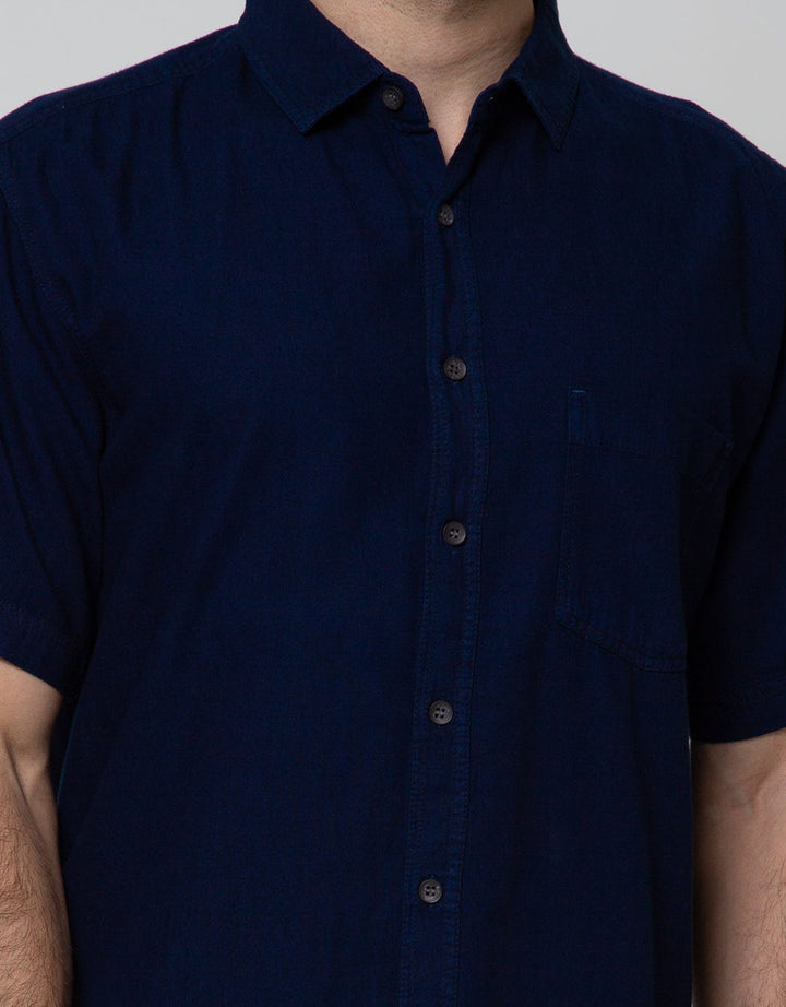Cole Short Sleeve Shirt Reguler Denim Indigo