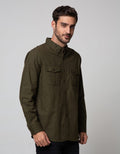 Cole Long Sleeve Shirt Solid Slub 2 Pocket