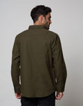 Cole Long Sleeve Shirt Solid Slub 2 Pocket