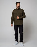 Cole Long Sleeve Shirt Solid Slub 2 Pocket