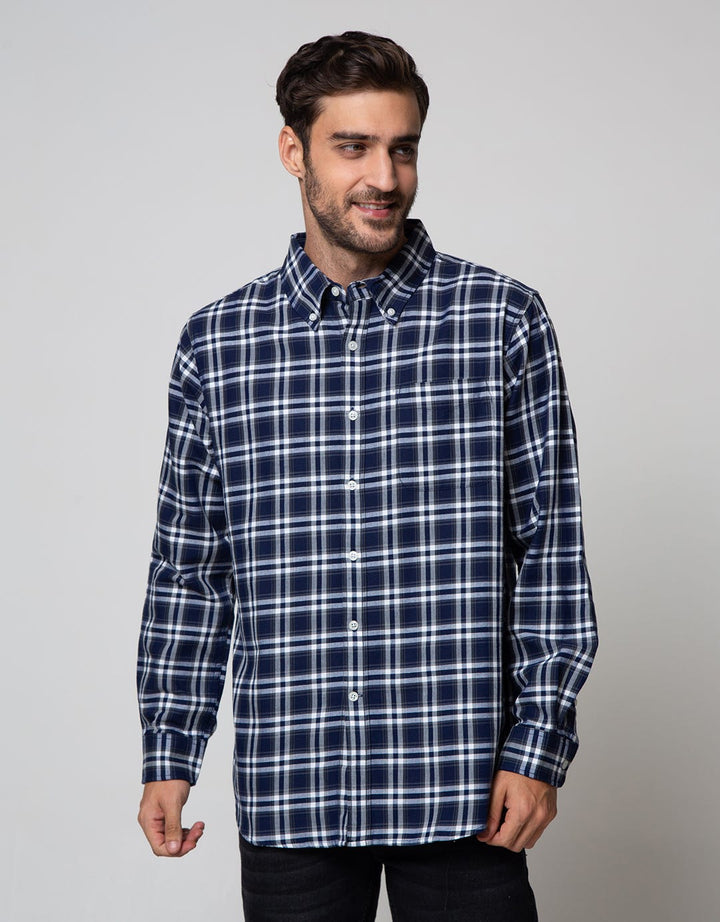 Cole Long Sleeve Shirt Med Check 1 Pocket