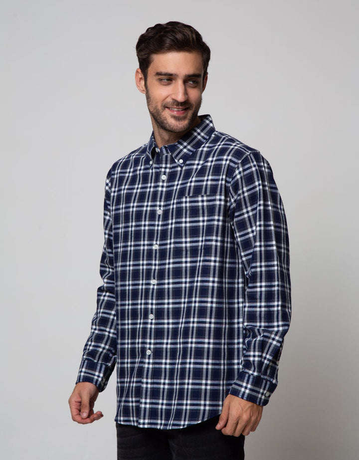 Cole Long Sleeve Shirt Med Check 1 Pocket