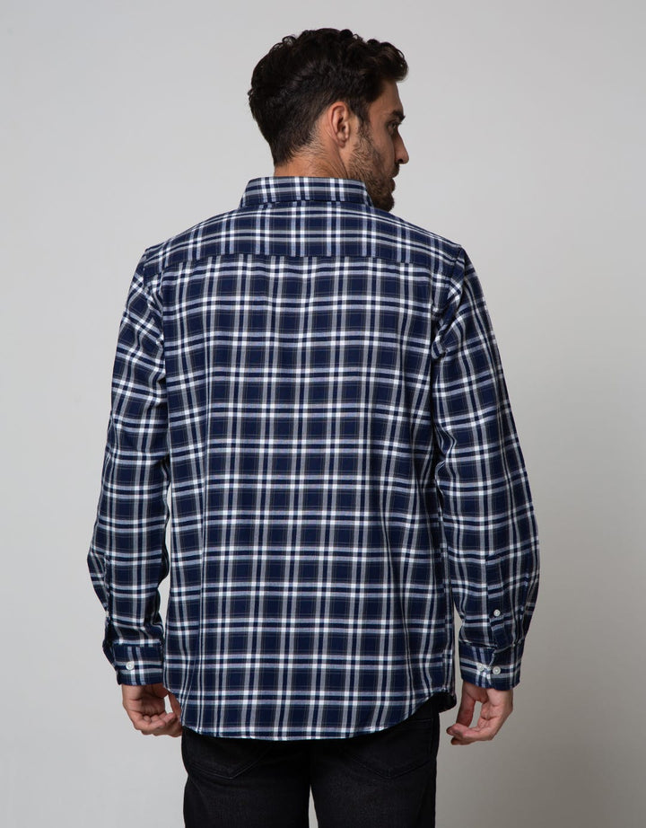 Cole Long Sleeve Shirt Med Check 1 Pocket