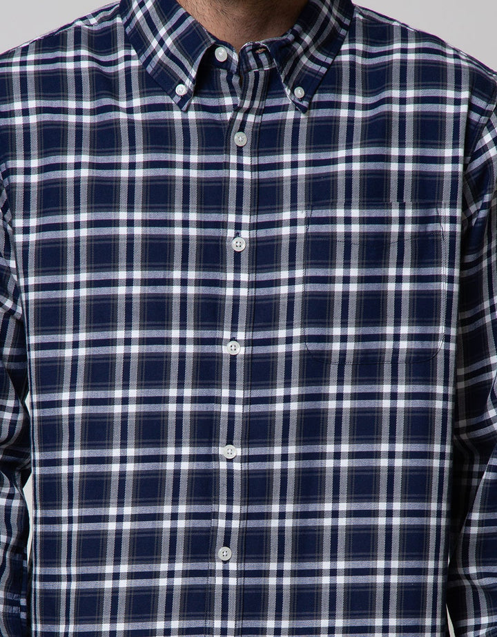 Cole Long Sleeve Shirt Med Check 1 Pocket