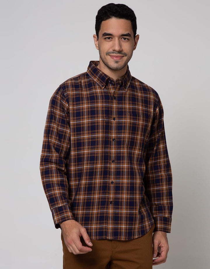 Cole Long Sleeve Shirt Med Check 1 Pocket