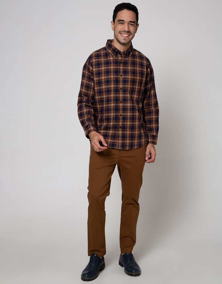 Cole Long Sleeve Shirt Med Check 1 Pocket