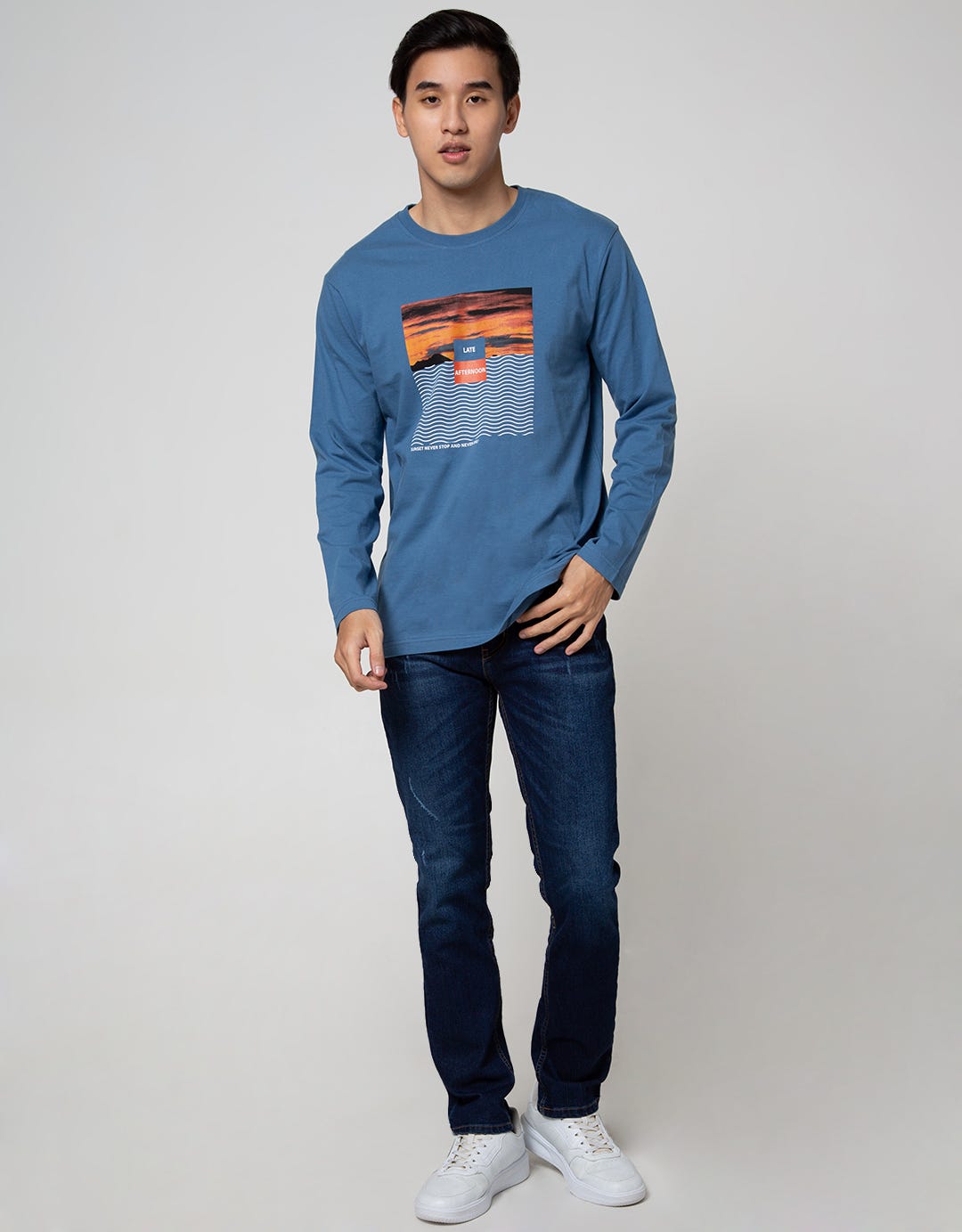 Nevada Long Sleeve T-Shirt Print Late Afternoon