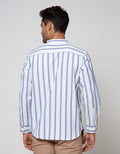 Cole Long Sleeve Shirt Grandad Stripe 1 Pocket