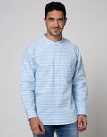 Cole Long Sleeve Shirt Grandad Stripe 1 Pocket